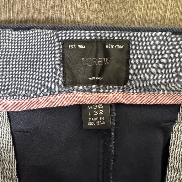 J.Crew 770 Straight-Fit Core Stretch Chino Pants Mens W36 L32 Blue AR886 Twill - Picture 5 of 9